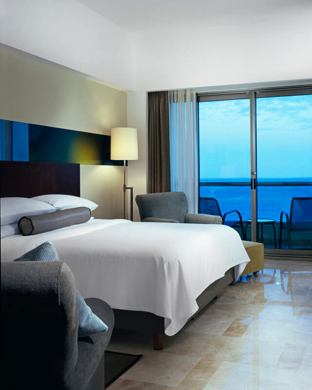 Live Aqua Cancun Resort Hotels Vacations Accommodations - Deluxe Room, 1 King, Ocean Front with Balcony